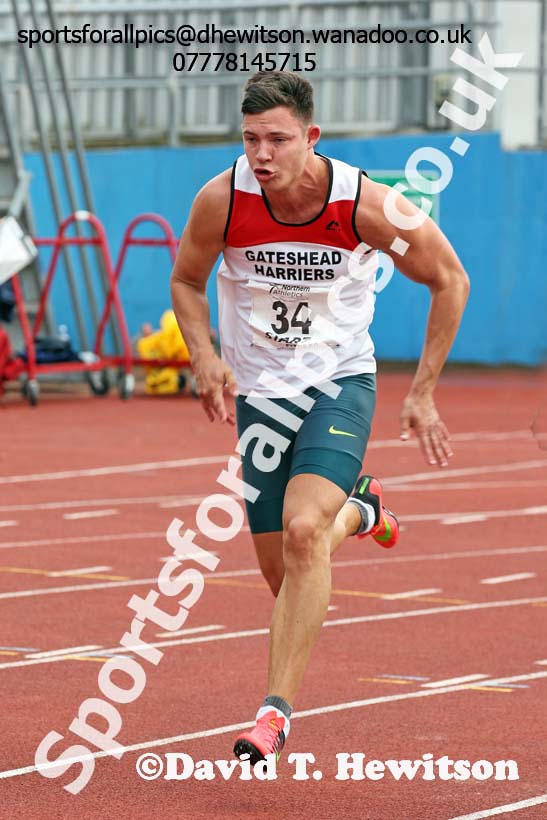 Mens  senior 100 metres, Northern Senior and Under-20s Track and Field Champs., Manchester. Photo: David T. Hewitson/Sports for All Pics